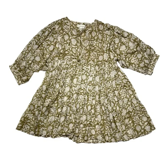 NEW Daughters Of India Kyra Mini Dress In Olive Size XXL - Picture 6 of 12